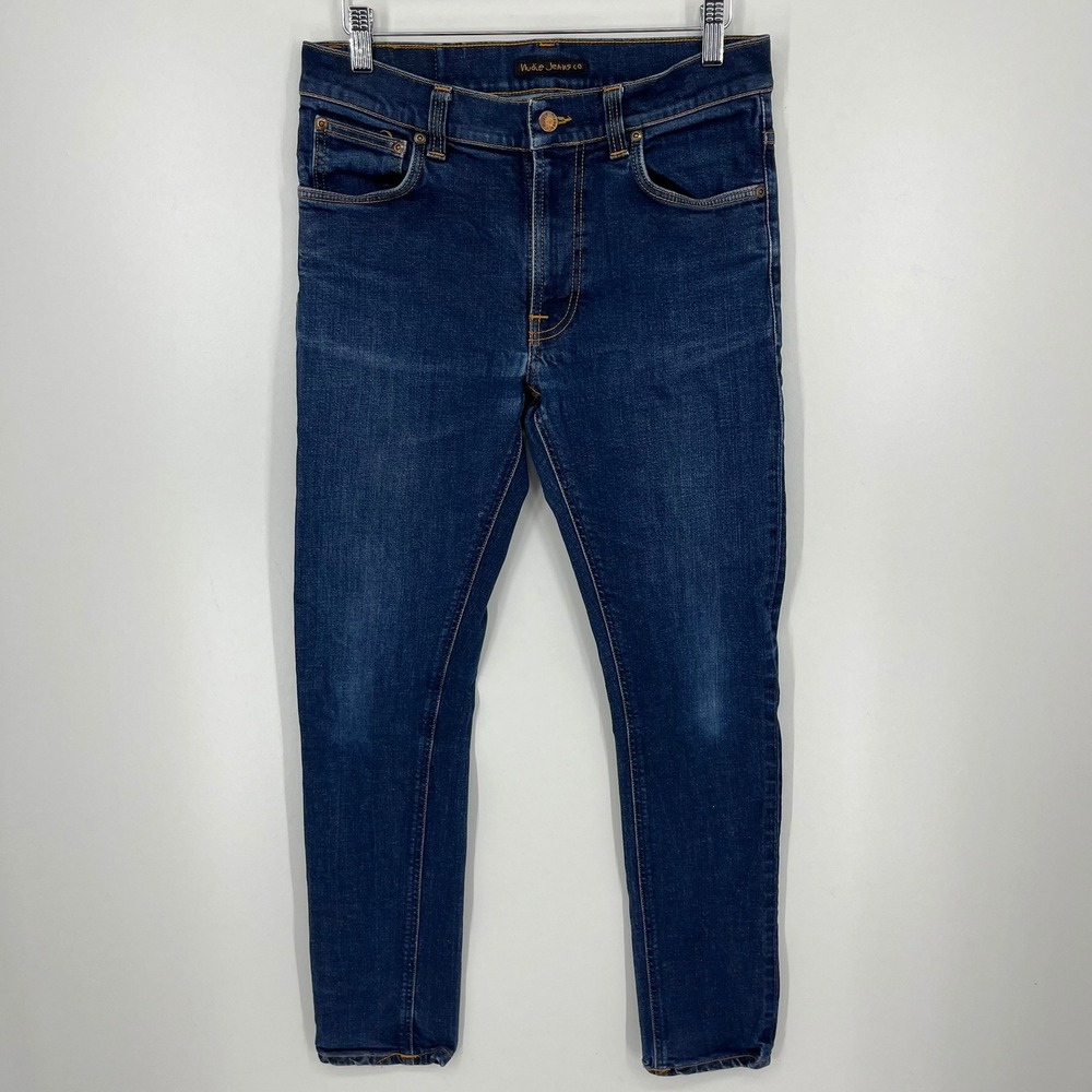 Nudie Jeans Co Lean Dean Dry 16 Dips Slim Tapered Indigo Jeans 32x32